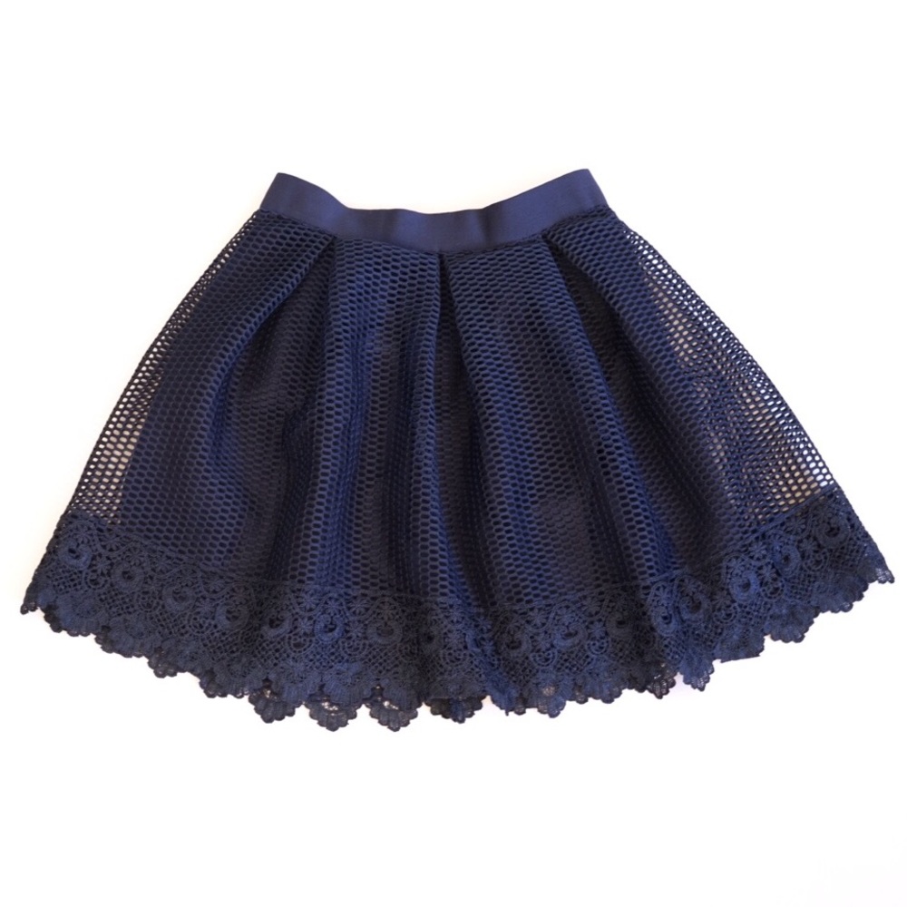 Alya Navy Mesh Skirt